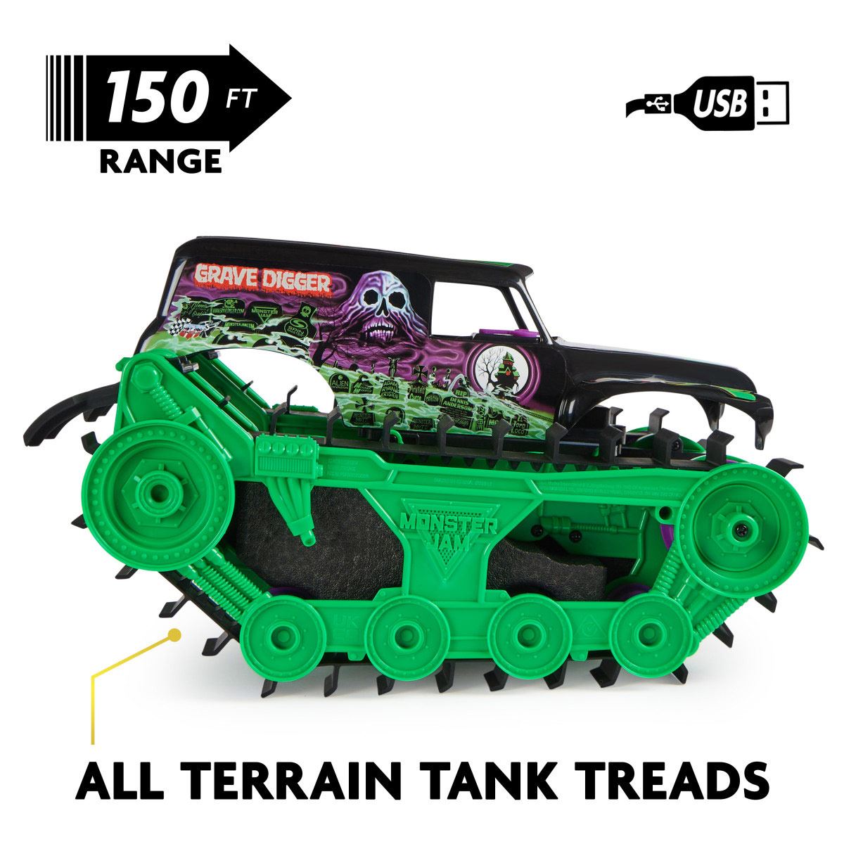 Vehículo a Control Remoto Grave Digger Trax