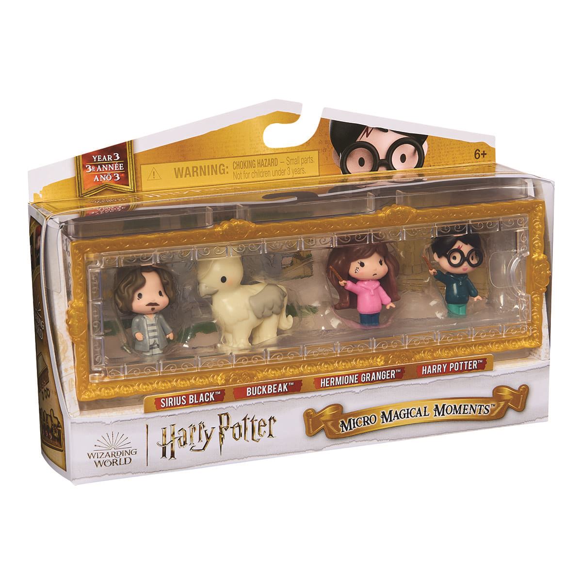 Set Magical Moments Harry Potter Año 3 con Micro Figuras: Harry Potter, Hermione Granger, Sirius Black y Buckbeak