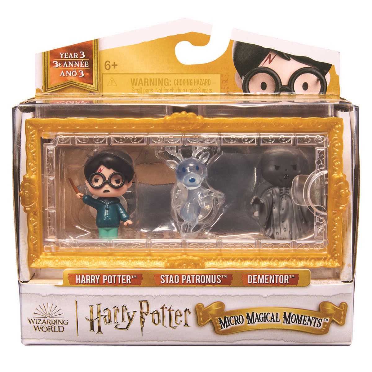 Set Magical Moments Harry Potter Año 3 con Micro Figuras: Harry Potter, Patronus Ciervo y dementor