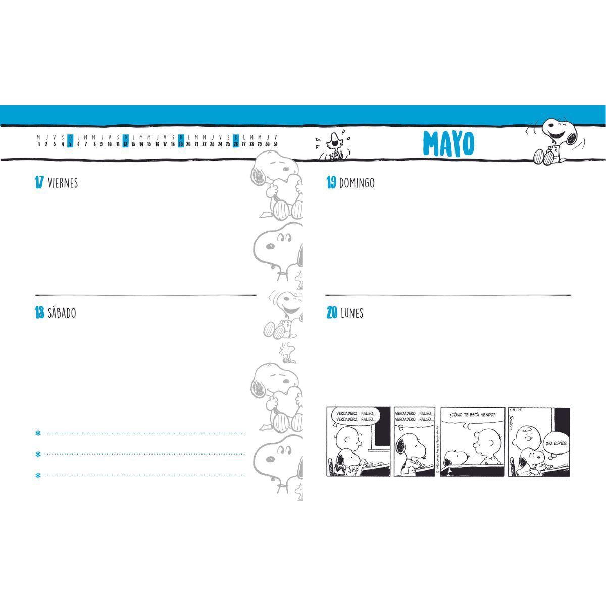 Agenda Snoopy verde 2024