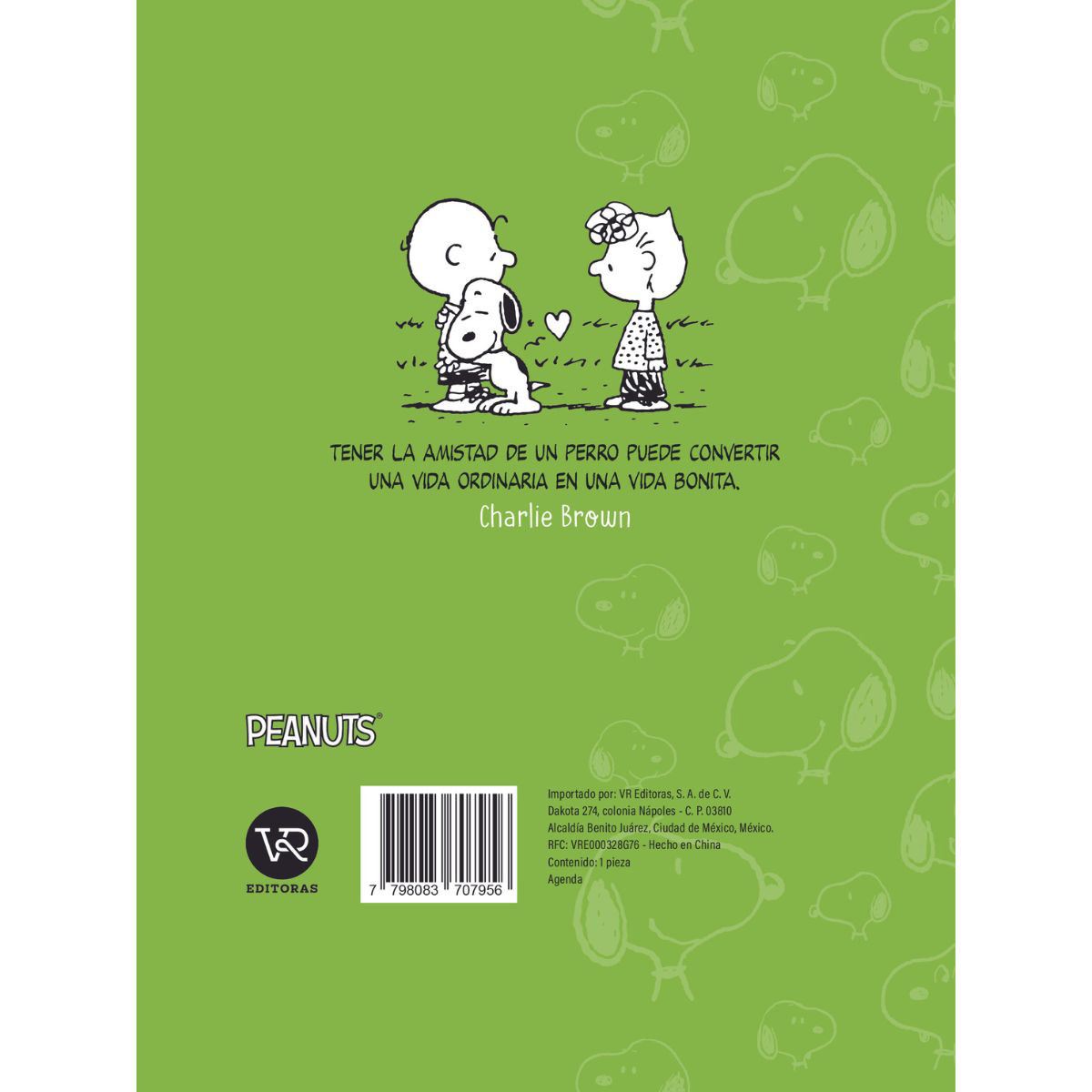 Agenda Snoopy verde 2024