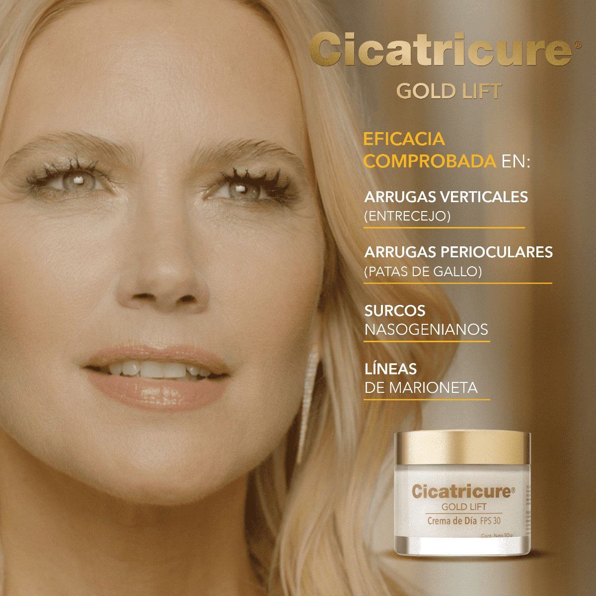 Cicatricure Crema Facial Gold Lift Día / 12