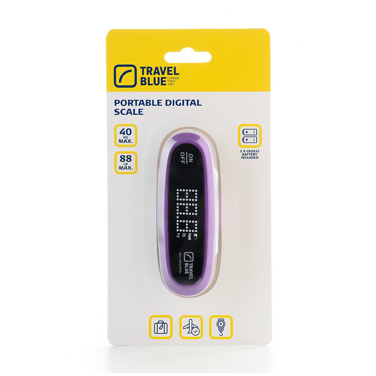 Bascula Digital Morada Travel Blue