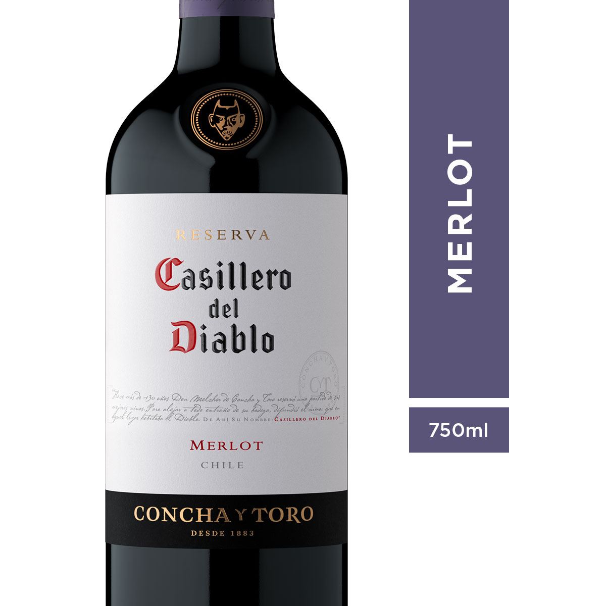 Vino Tinto Casillero del Diablo Reserva Merlot 750ml