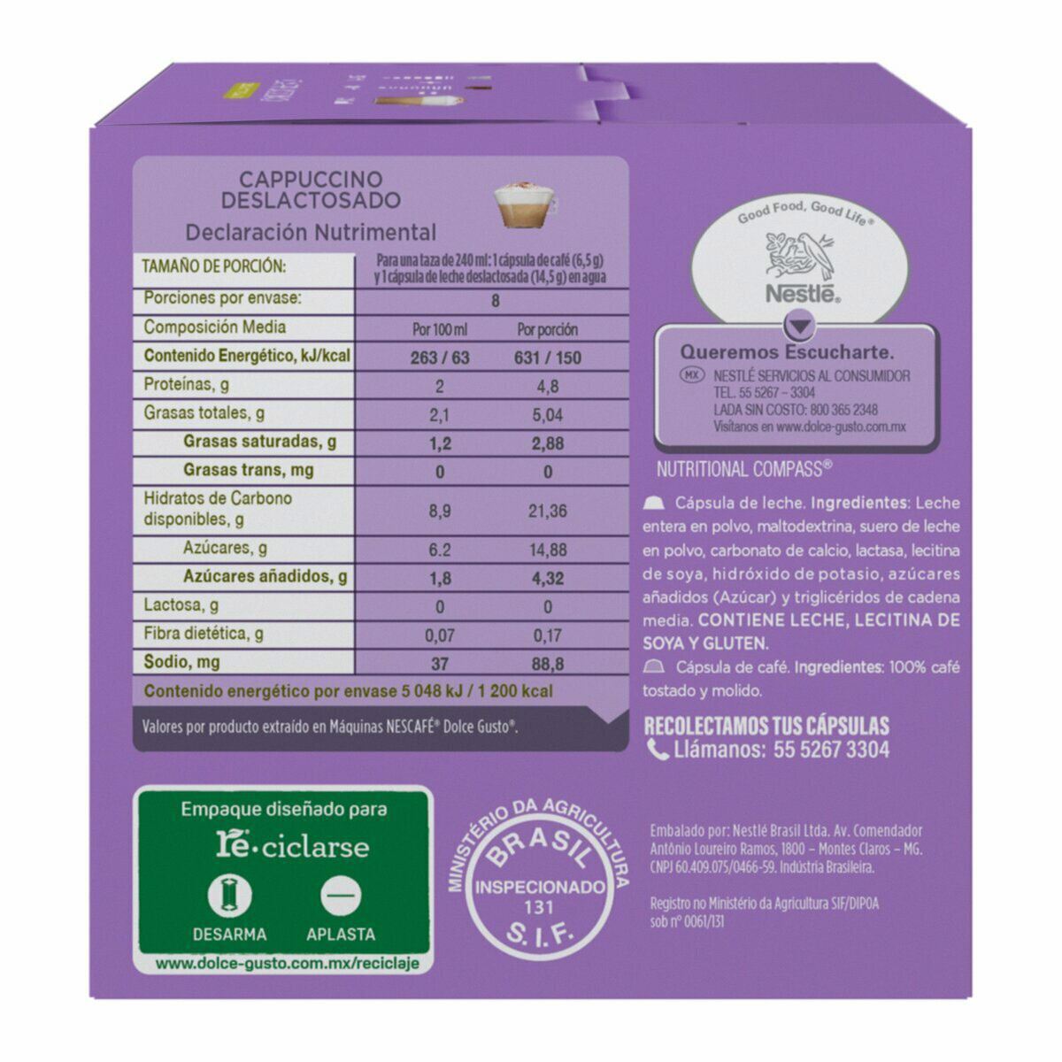 Nescafé Dolce Gusto Cappuccino Deslactosado