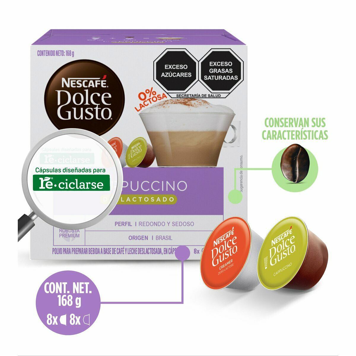 Nescafé Dolce Gusto Cappuccino Deslactosado