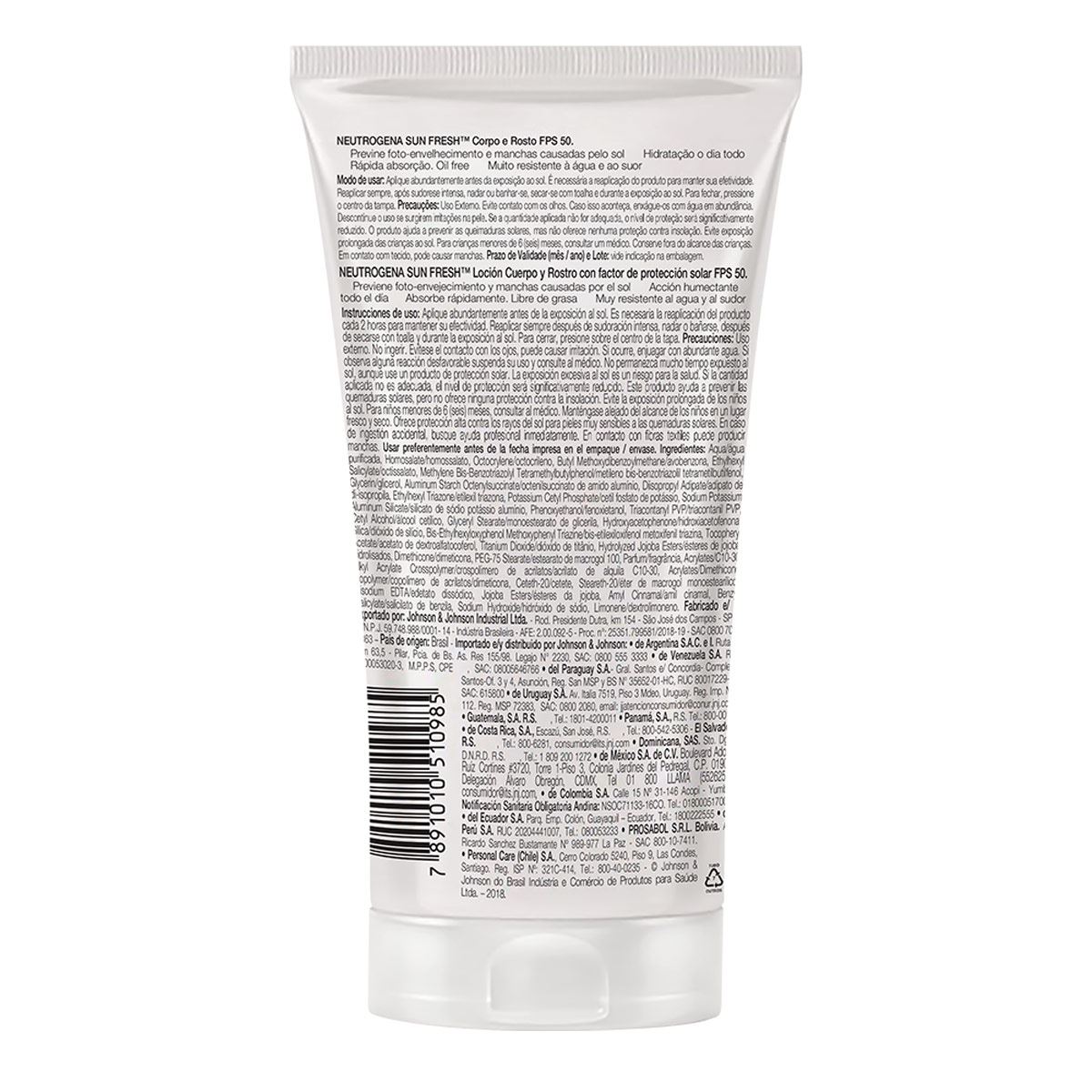 Neutrogena sun fresh corporal fps 50  120ml