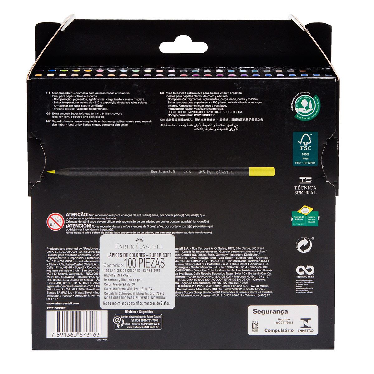 Set de colores súper suaves con 100 piezas