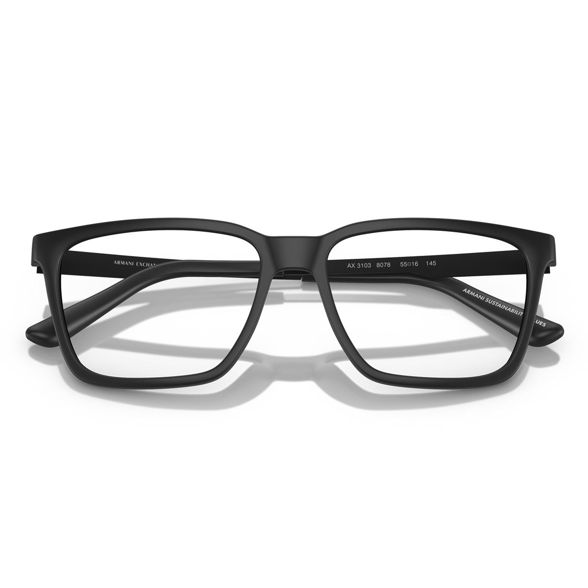 Armazón Armani Exchange Negro Mate para Hombre