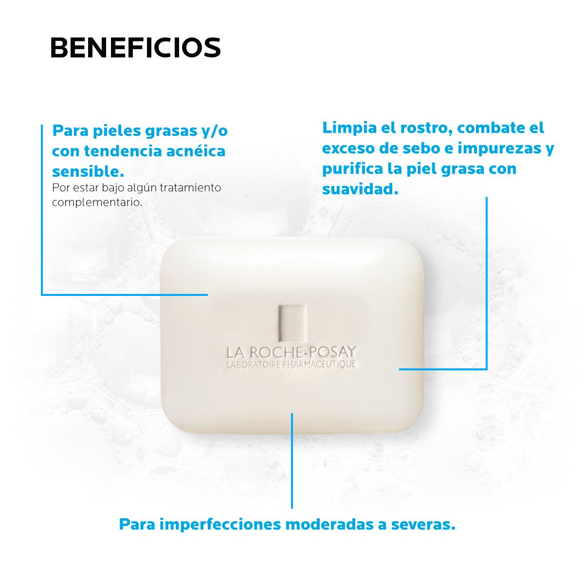 Jabón en Barra La Roche Posay Effaclar Alta Tolerancia para Piel Grasa o Mixta 70 gr