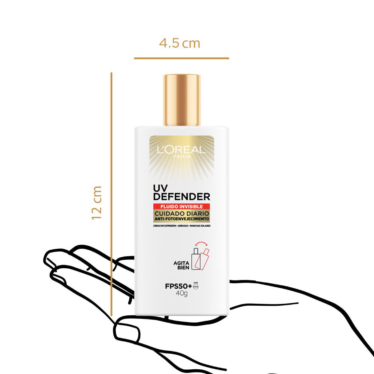Tratamiento Facial L'Oréal Paris UV Defender Fluido Invisible 40g