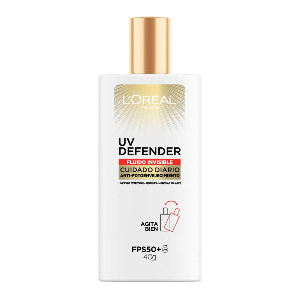 Tratamiento Facial L'Oréal Paris UV Defender Fluido Invisible 40g