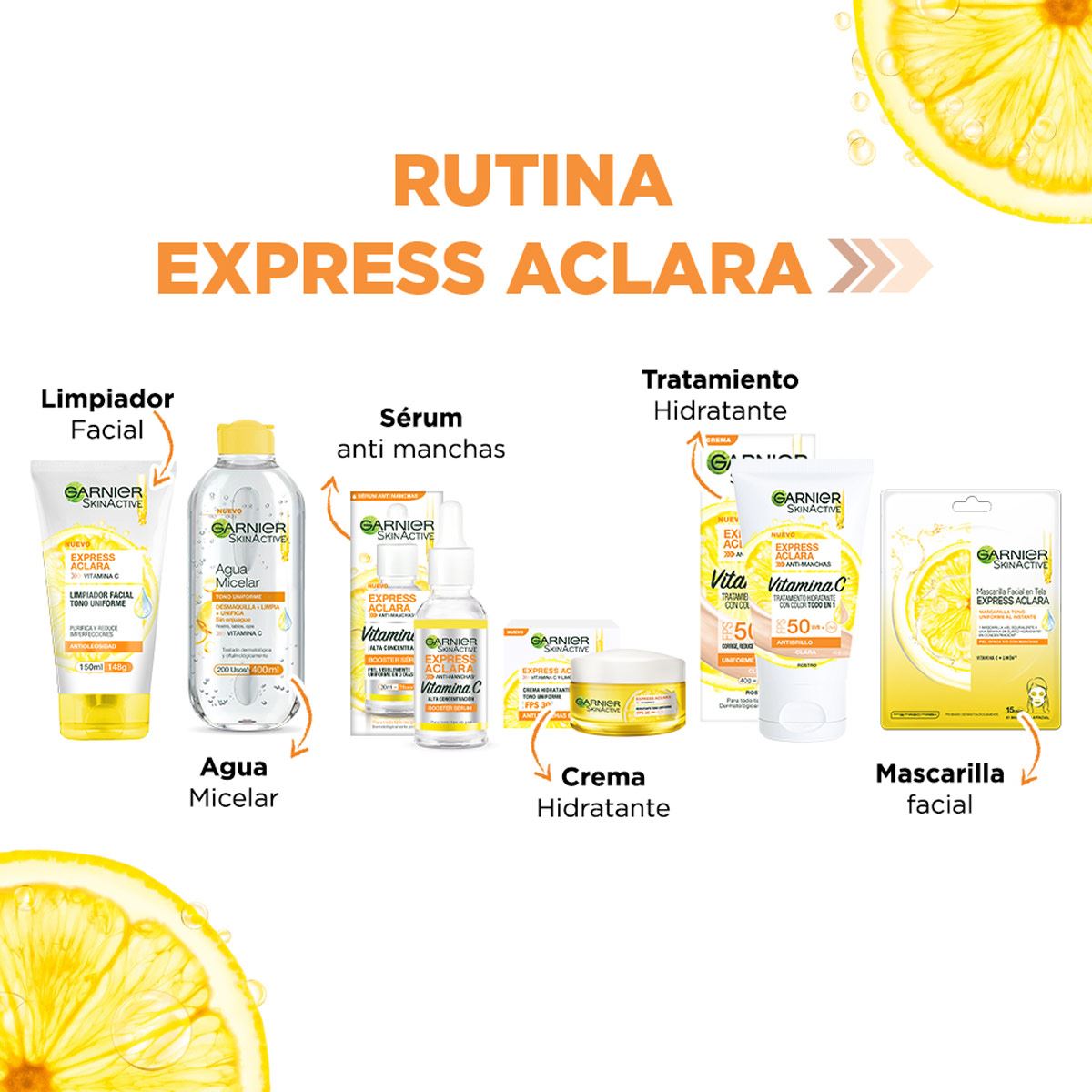 Garnier Skin Active Express Aclara Tratamiento Hidratante con Color Todo En Uno Tono Medio 40ml