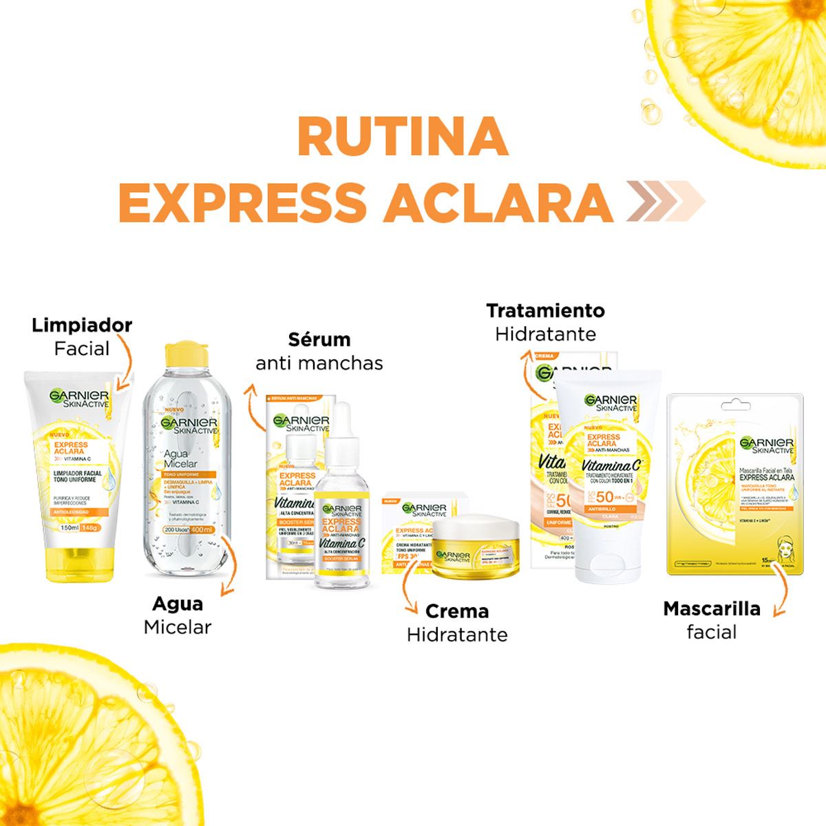 Garnier Skin Active Express Aclara Tratamiento Hidratante con Color Todo En Uno Tono Claro 40ml