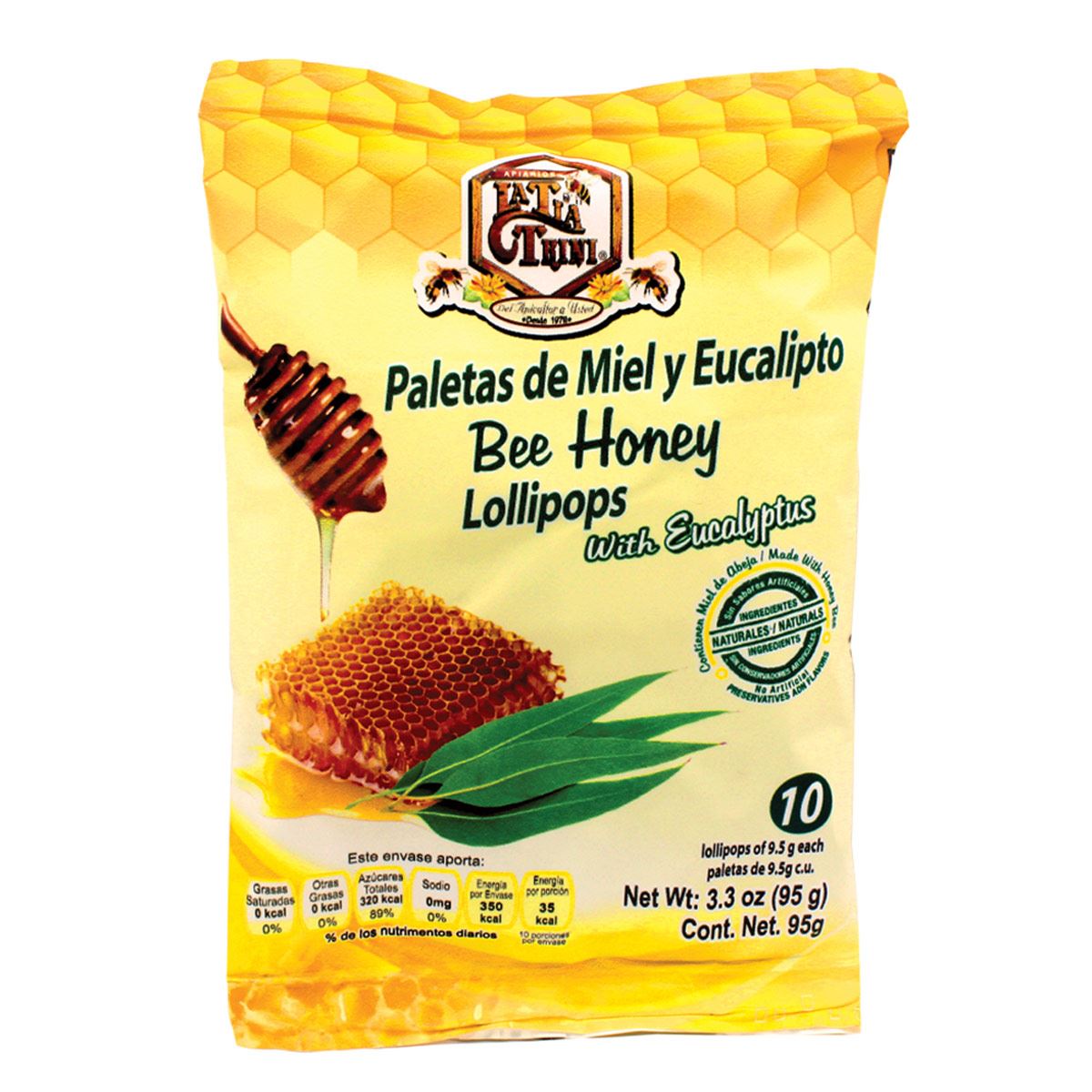 Paleta de miel con PROPOLEO/EUCAL B