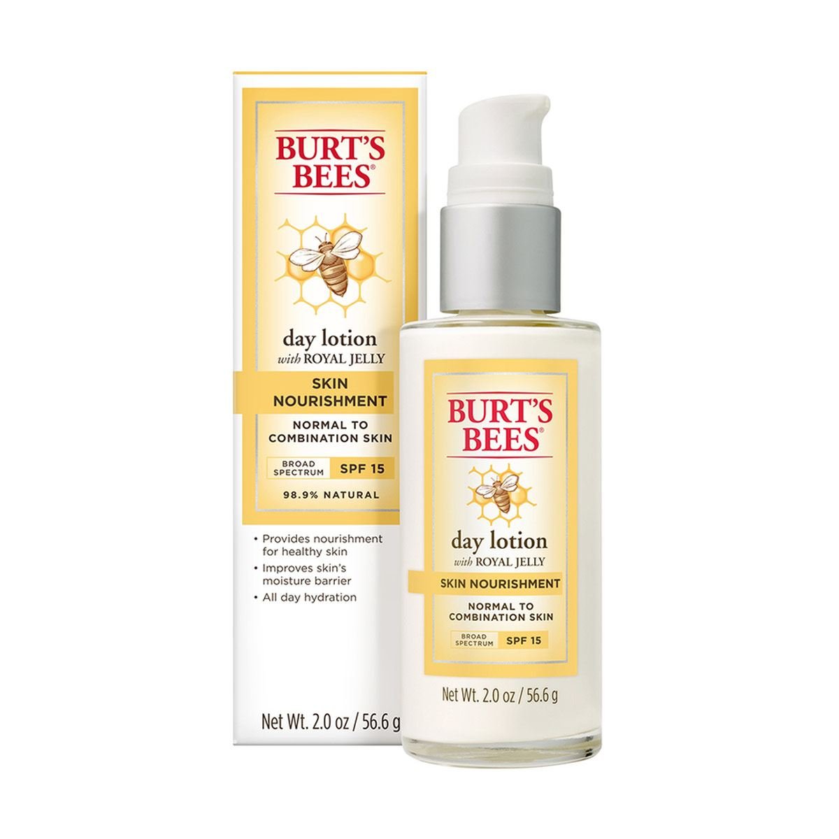 Loción Facial de Día Burt's Bees Skin Nourishment SPF/15 55gr