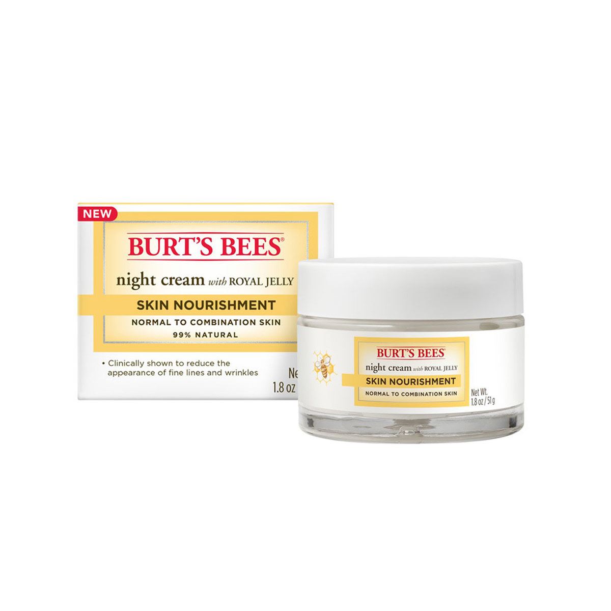 Crema Facial de Noche Burt's Bees Skin Nourishment 51gr
