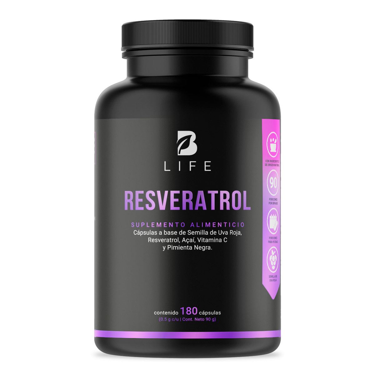 Suplemento Alimenticio Resveratrol 180caps B Life