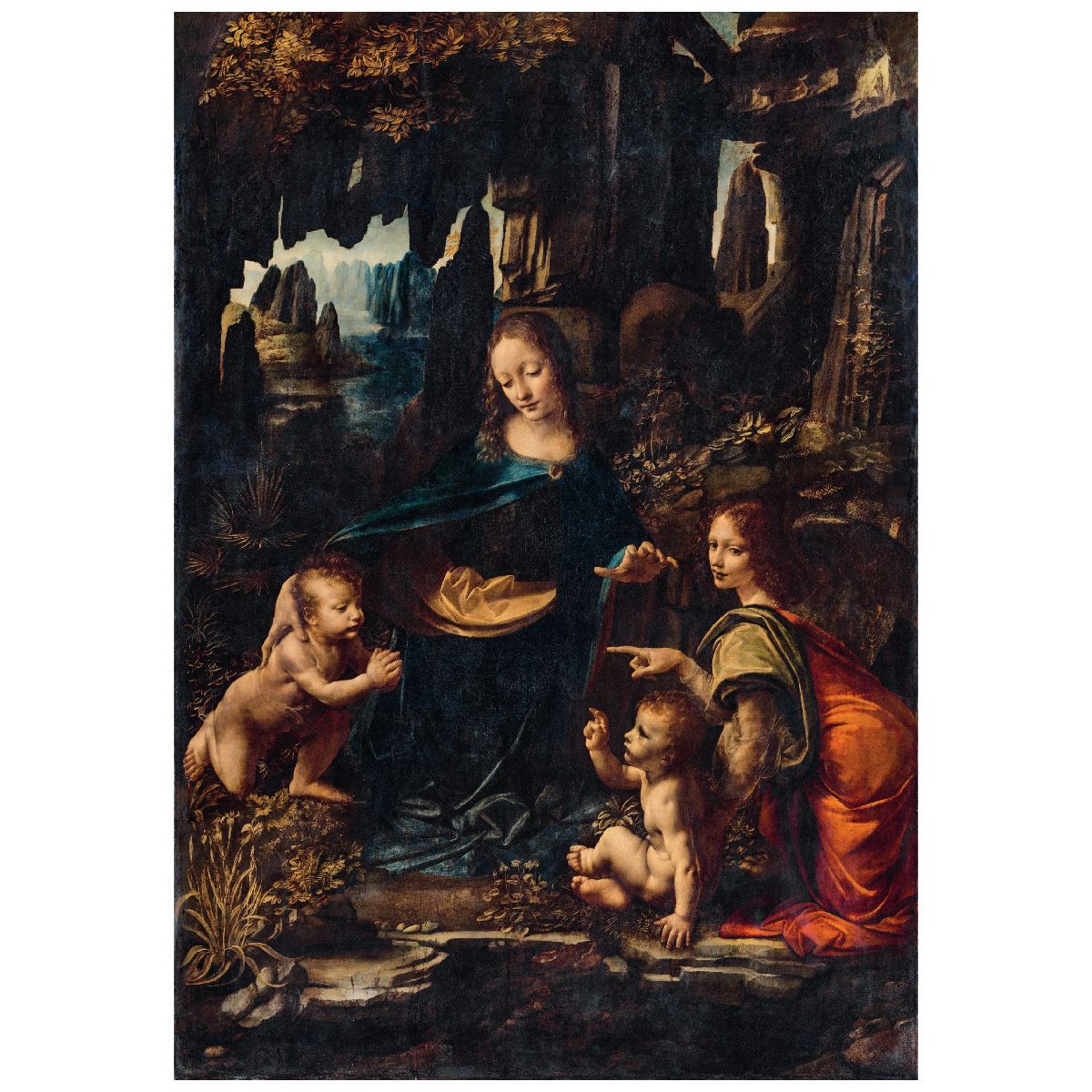 Rompecabezas de 1000 piezas Colección Museo Louvre Leonardo Da Vinci La virgen de las Rocas