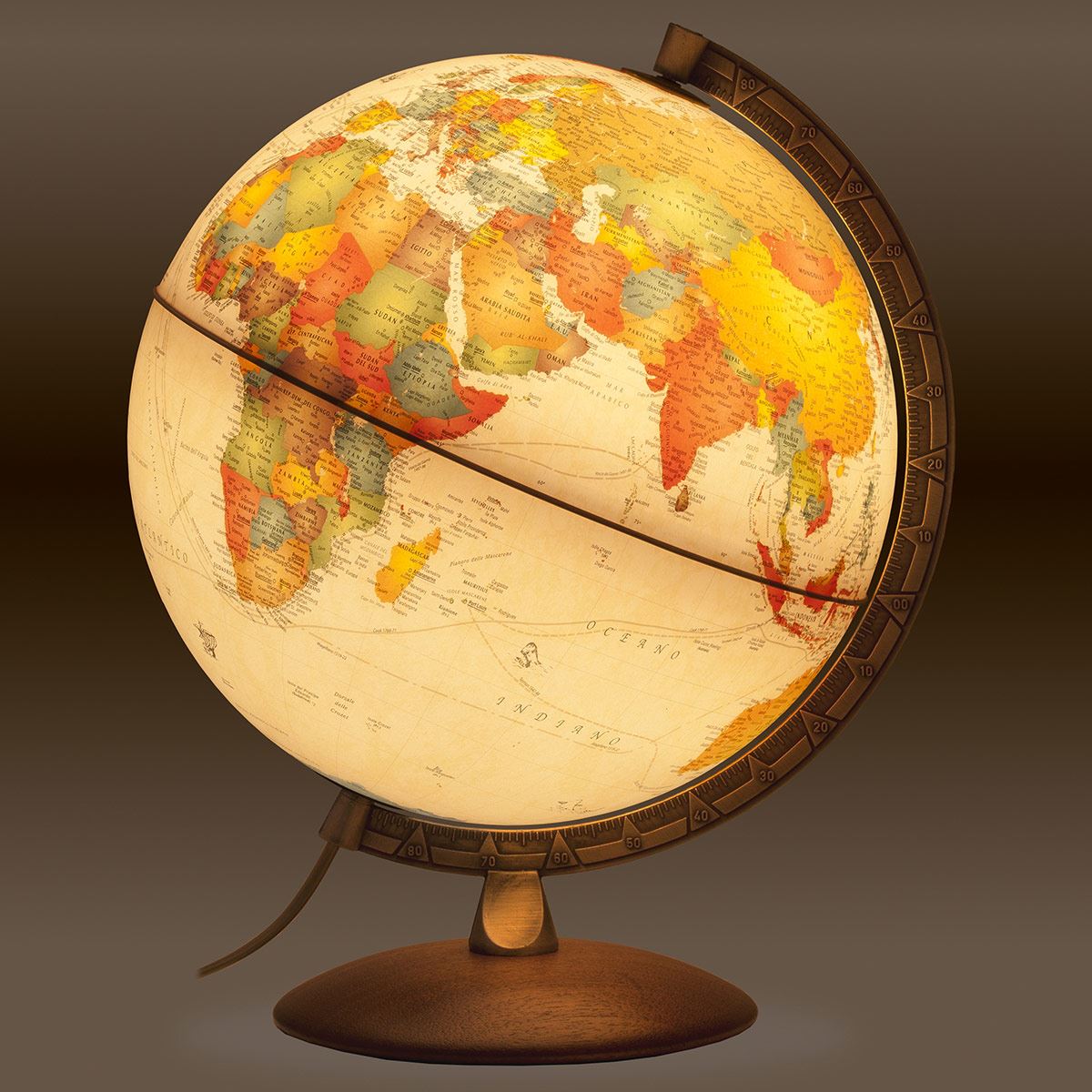 Globo terráqueo de 30 cm modelo ANTIQUUS