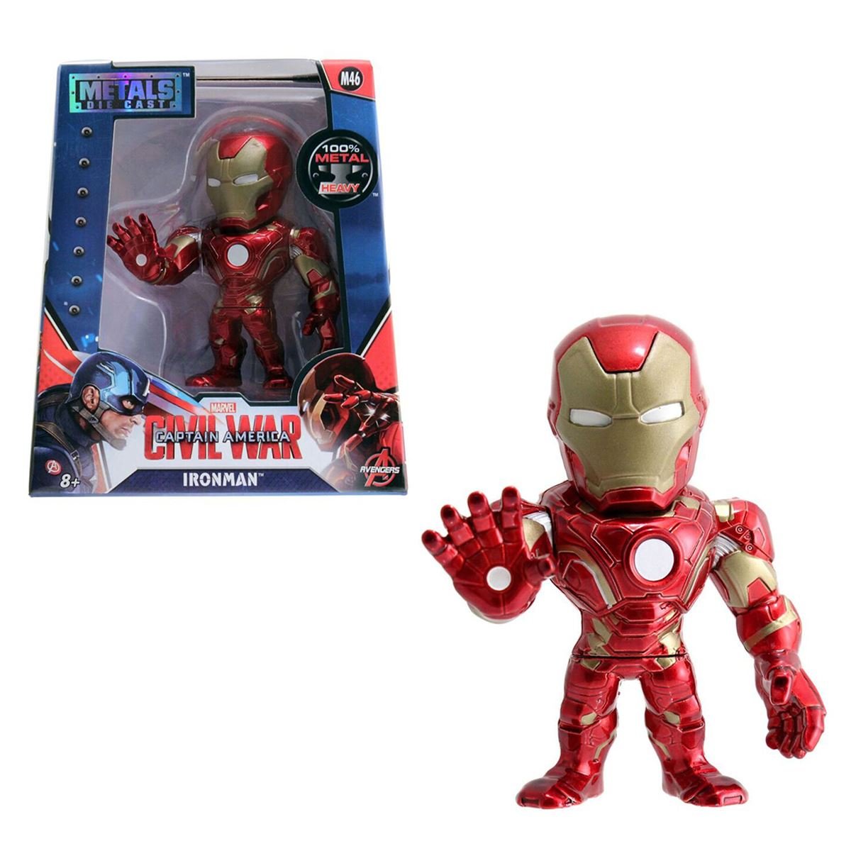 Figura de Accion 4" de Metal Marvel Iron Man