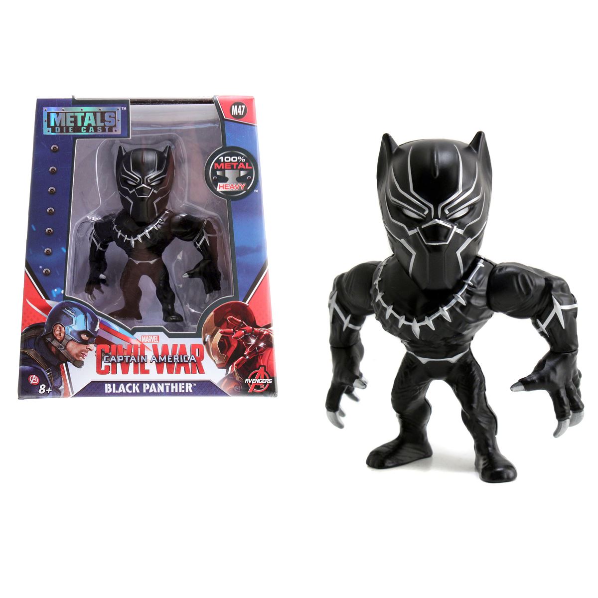 Figura de Accion 4" de Metal Marvel Black Panther