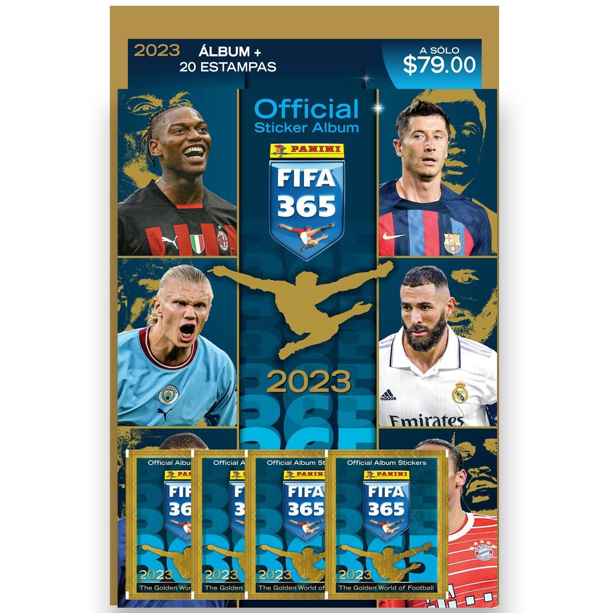 Colección De Estampas FIFA 365 2024. Álbum Pasta Suave + 4 Sobres