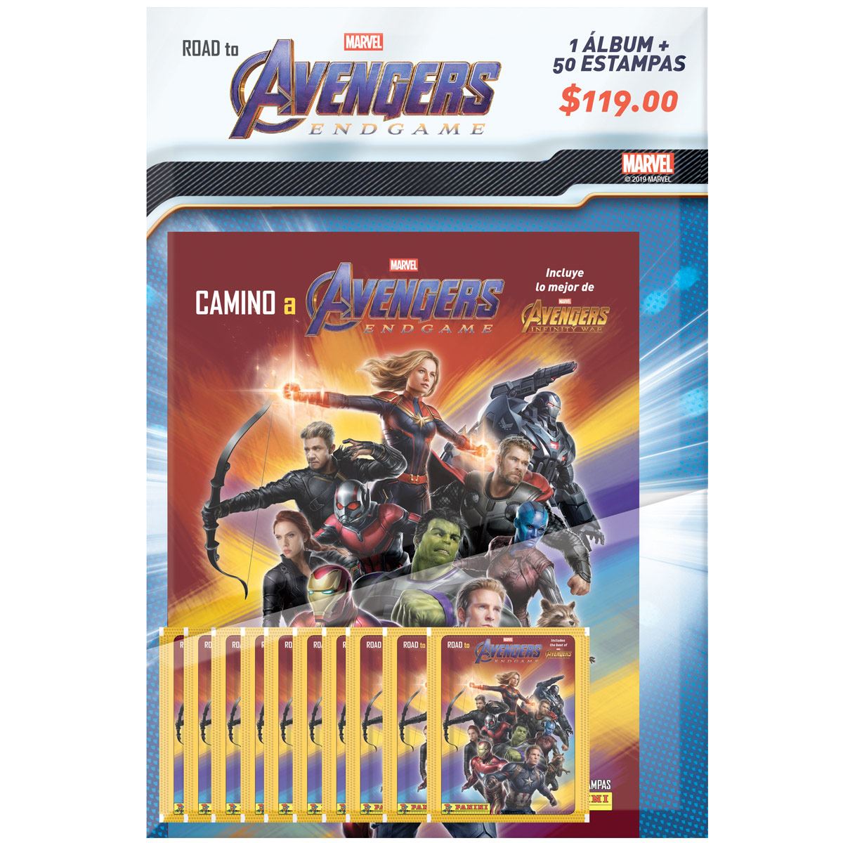Panini Marvel Avengers Age of Ultron 2015 box display 50 calidad bolsas Album