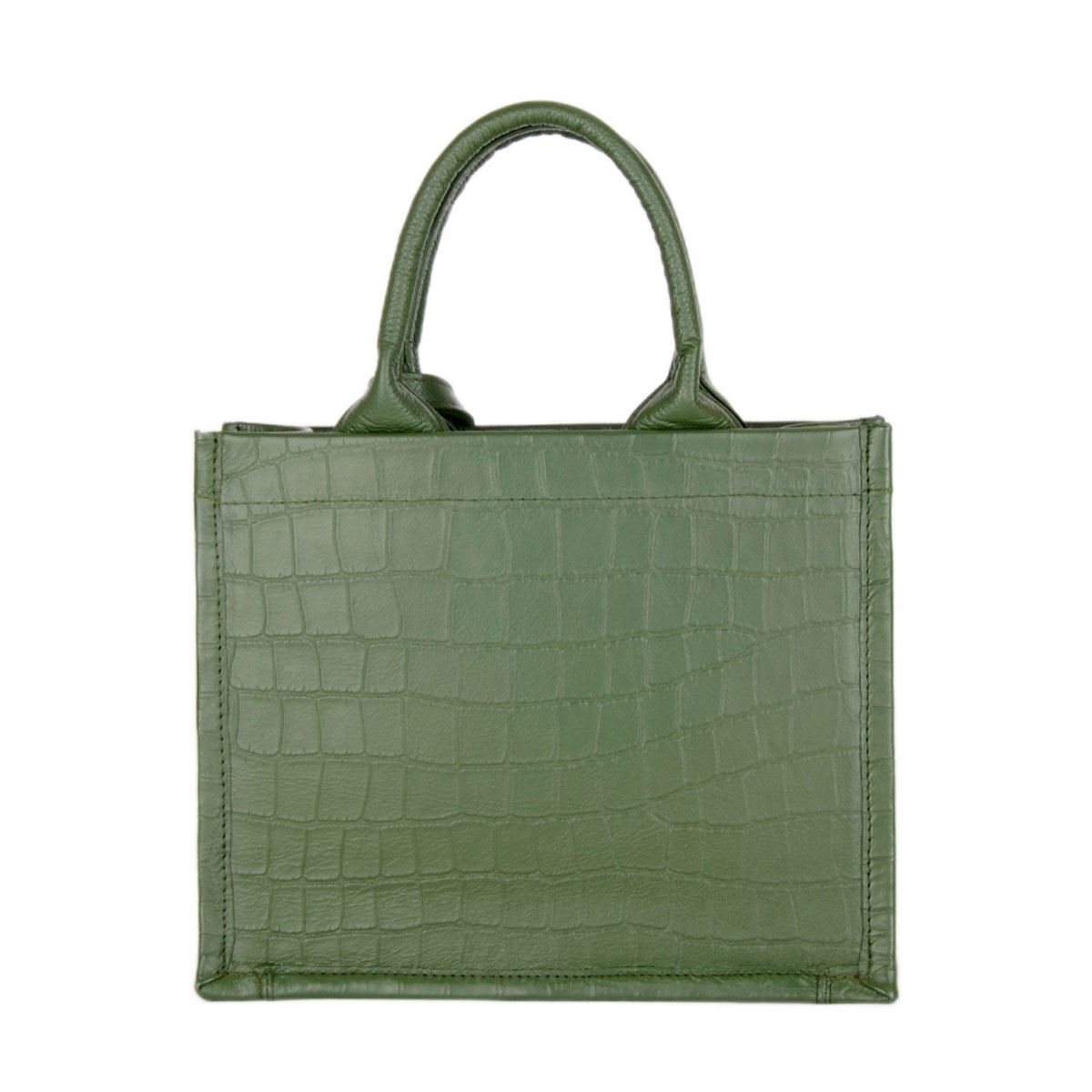 Bolsa textura escamas de piel Zuio logo - verde