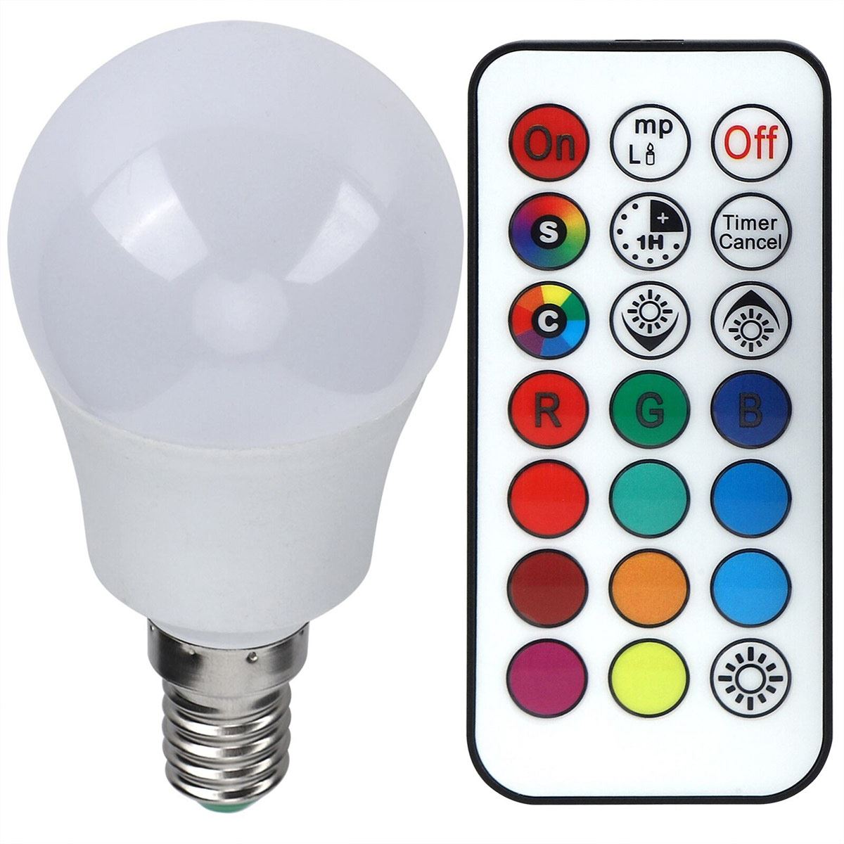 Foco LED Bytech con control remoto multicolor