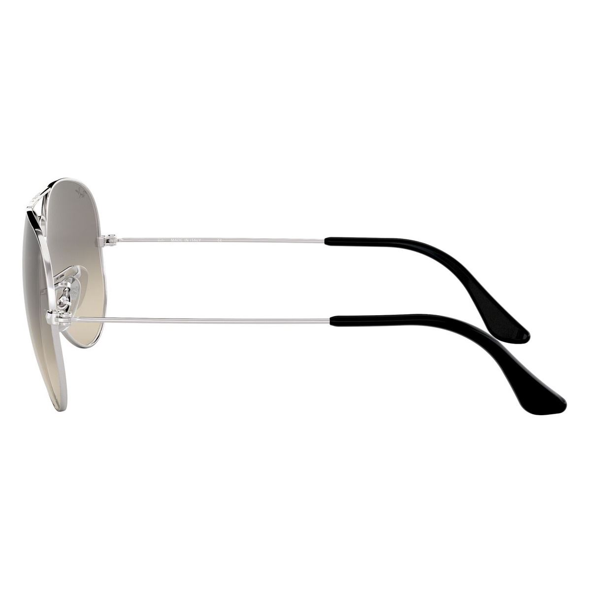 Lente Solar Aviador Metal Plateado Ray-Ban