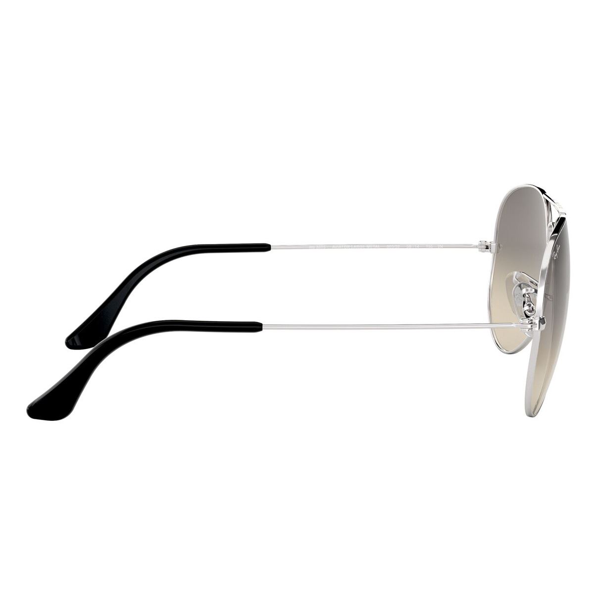 Lente Solar Aviador Metal Plateado Ray-Ban