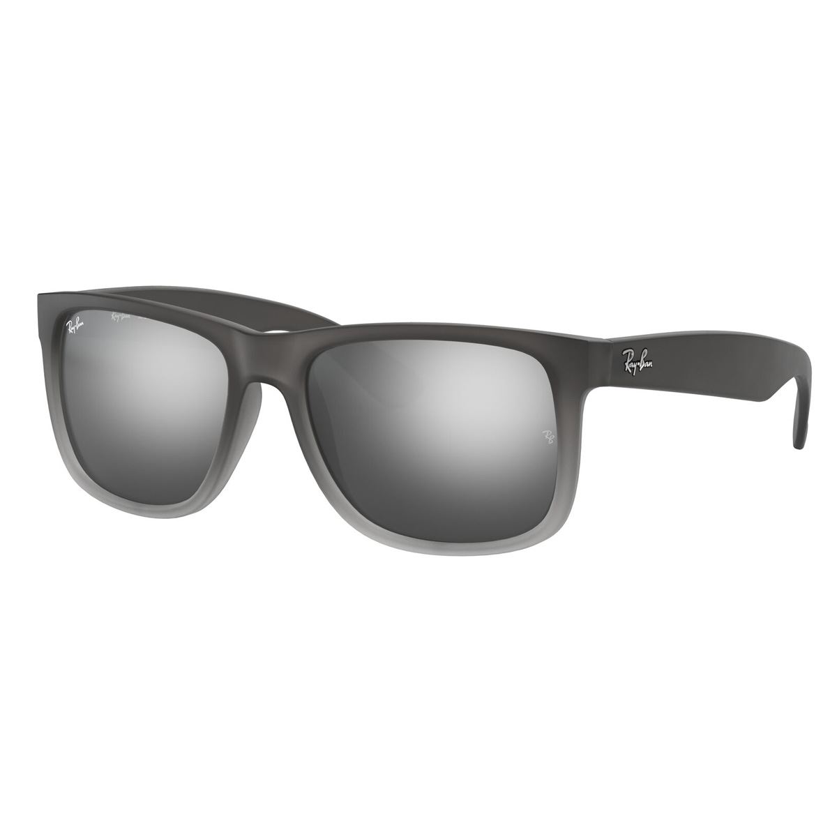 Lente Solar Ray-Ban Justin Plateado en Nylon Gris