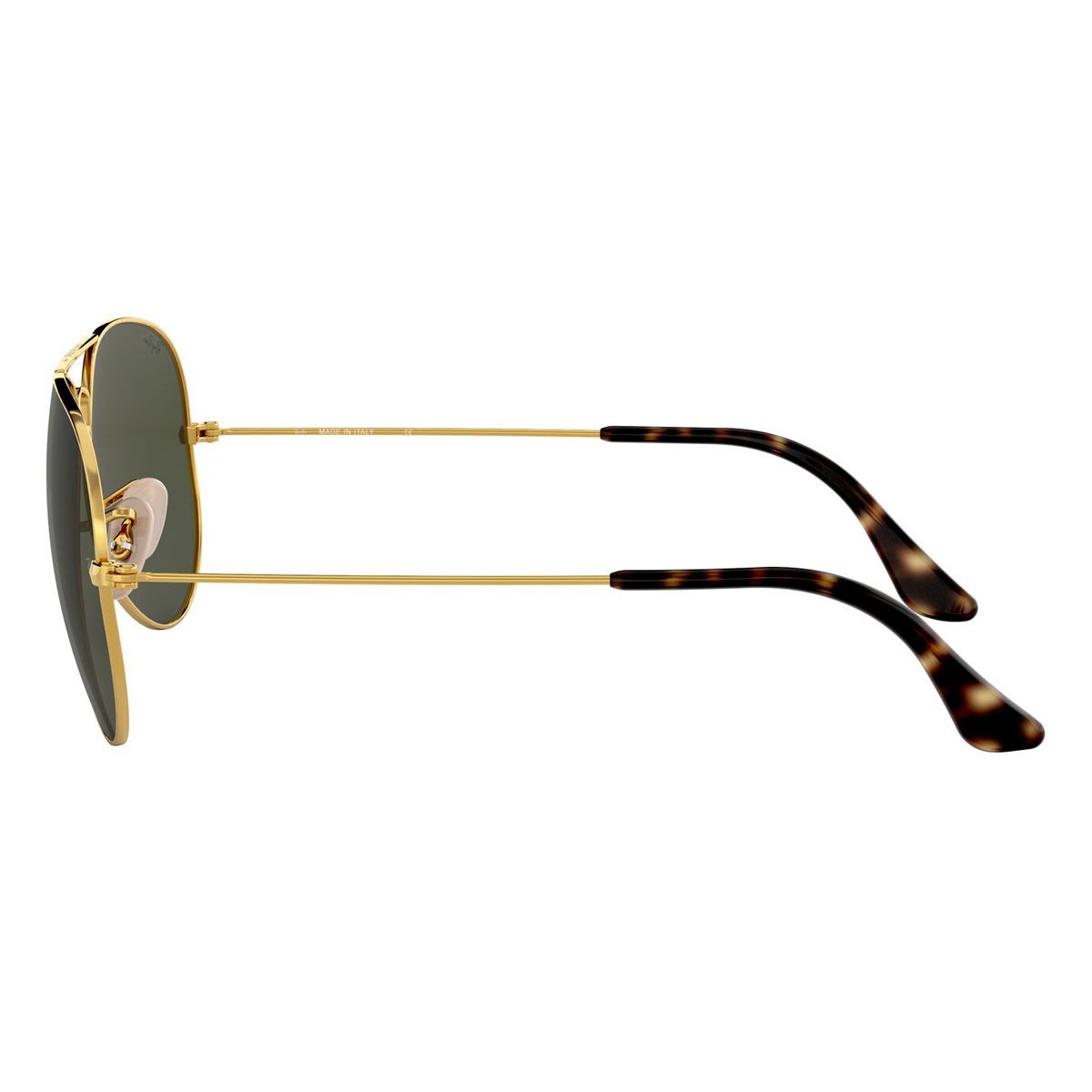 Lente solar Ray Ban Aviator Large Metal Verde Armazón en Metal Oro