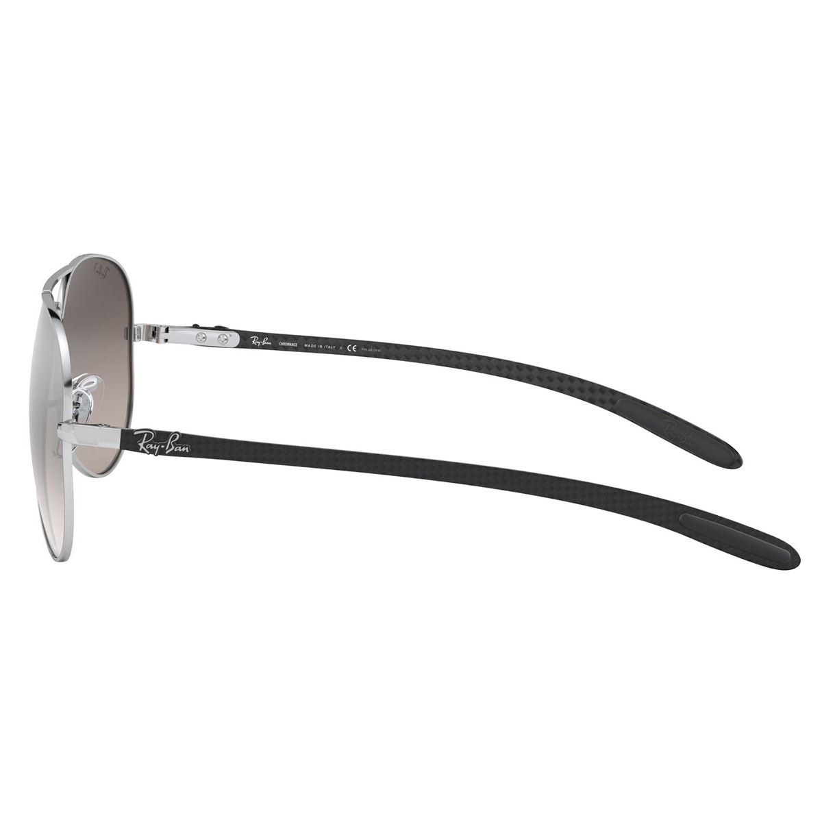 Lente Solar Ray-Ban Plata Polarizado Plata Negro