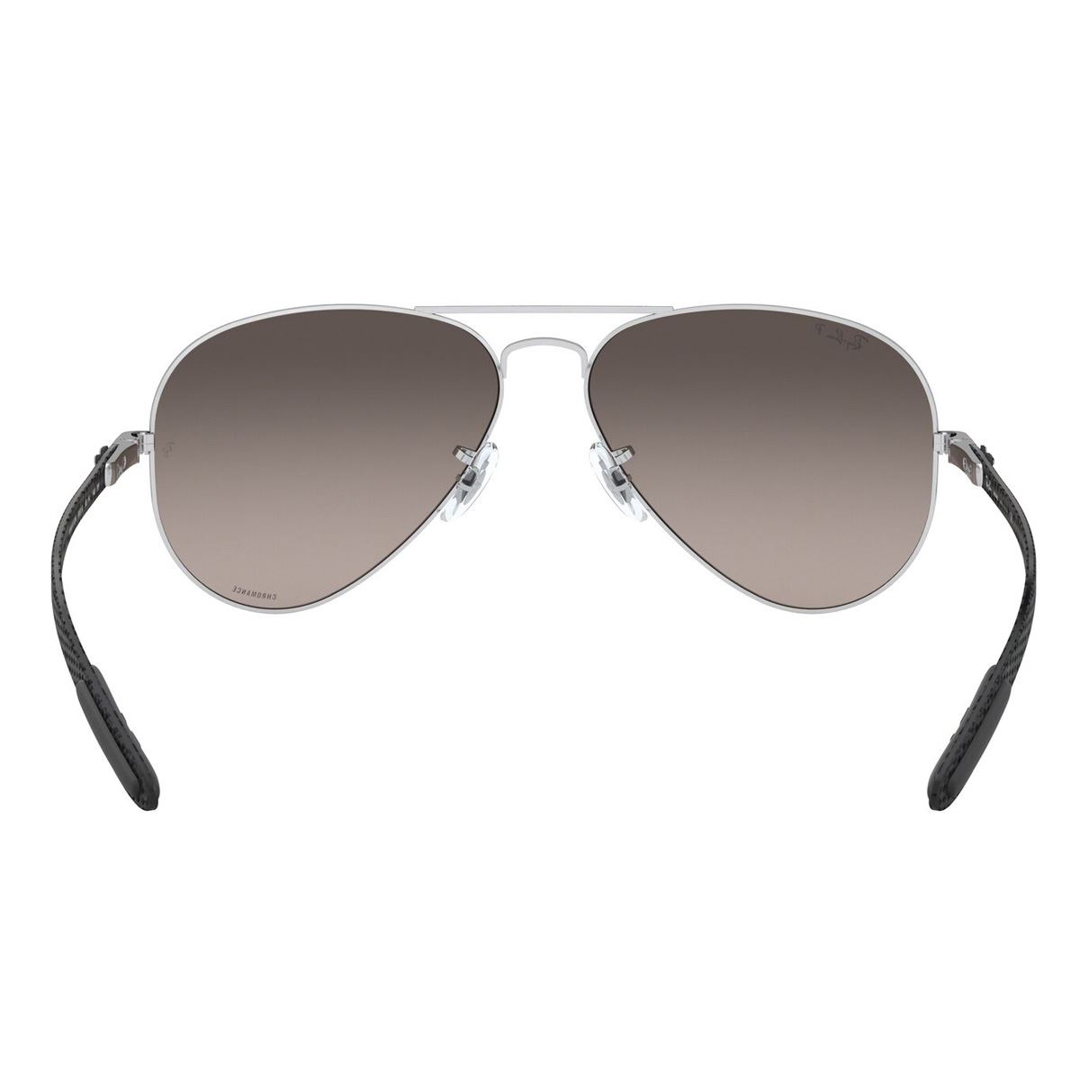 Lente Solar Ray-Ban Plata Polarizado Plata Negro