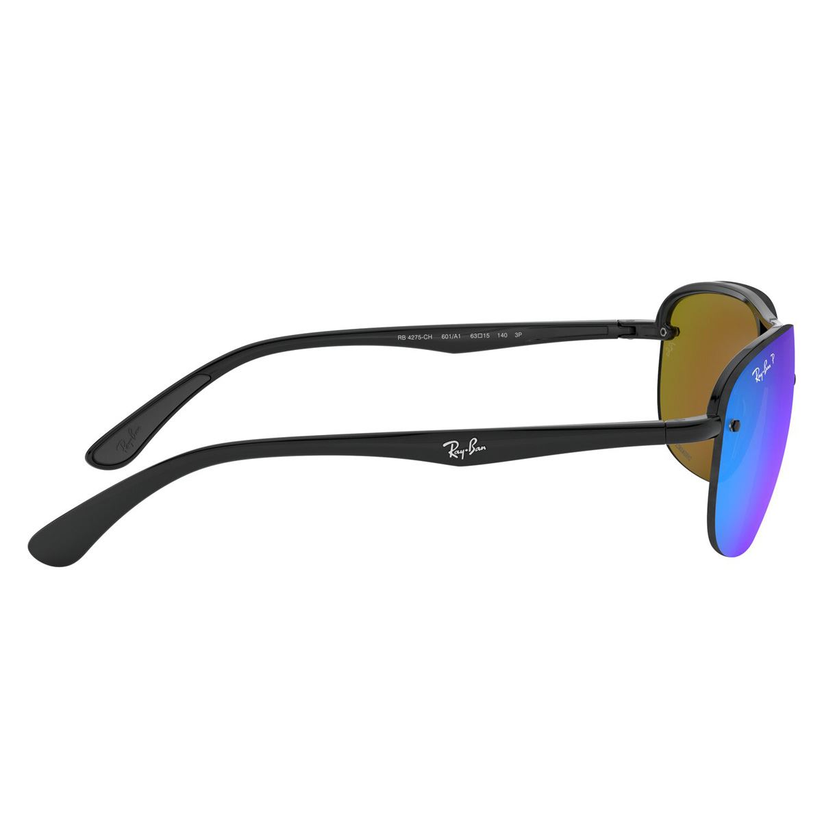 Lente Solar Ray-Ban Azul en Nylon Negro