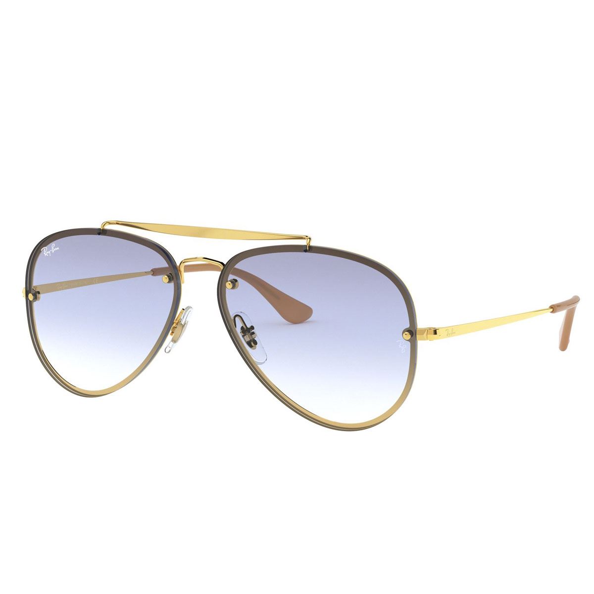 Ray-Ban blaze aviator azul degradado armazón en acero dorado