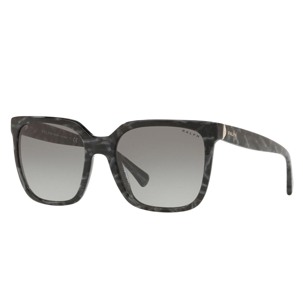Lente de sol Ralph Lauren Eyewear gris degradado con armazón de acetato negro