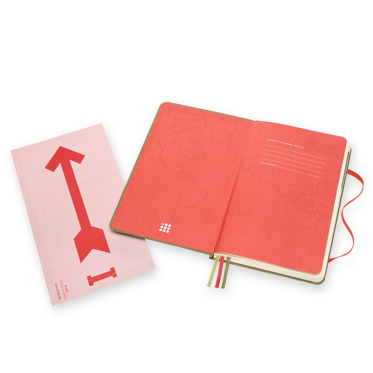 Libreta Voyageur viajeros grande verde, hoja rayada pasta dura