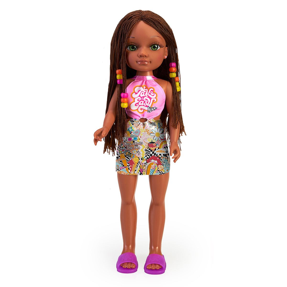 Nancy un Día con Trenzas Castaña