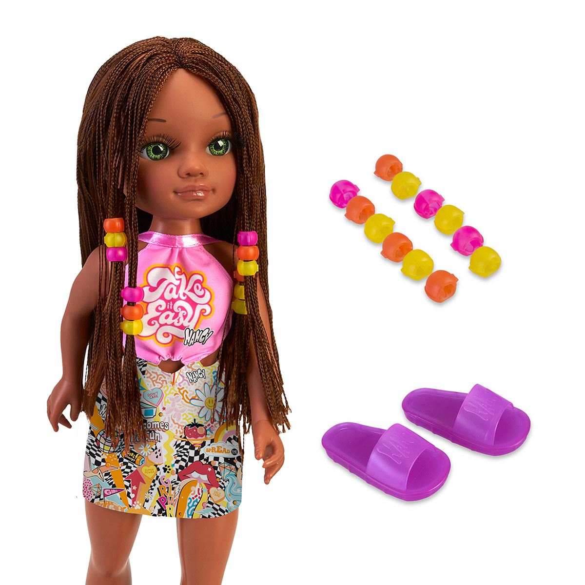 Nancy un Día con Trenzas Castaña