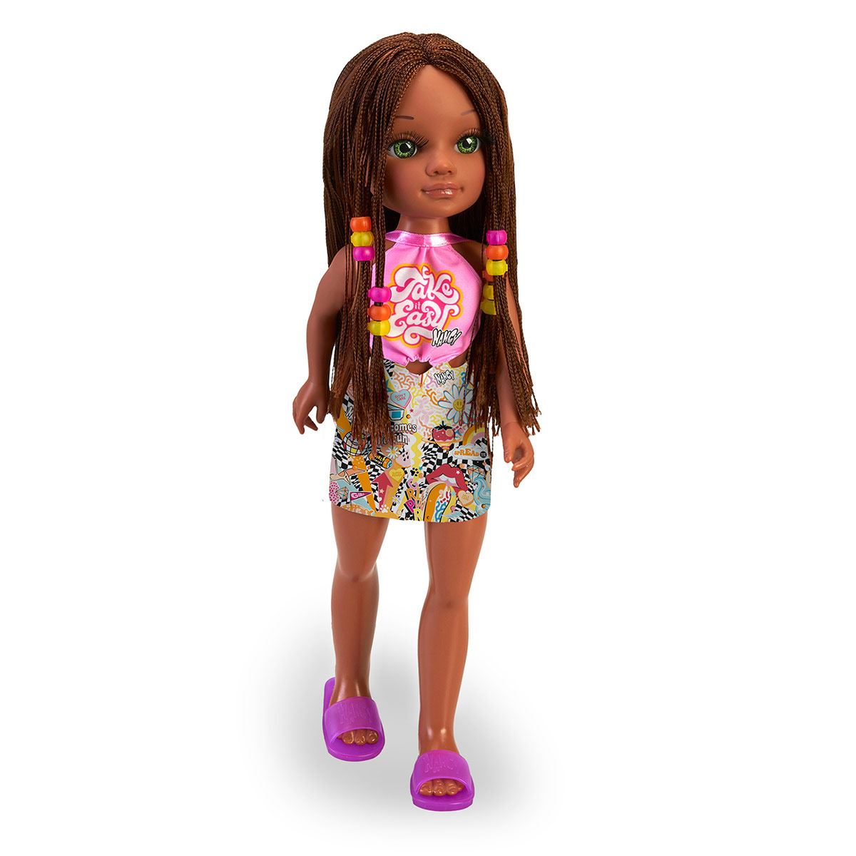 Nancy un Día con Trenzas Castaña