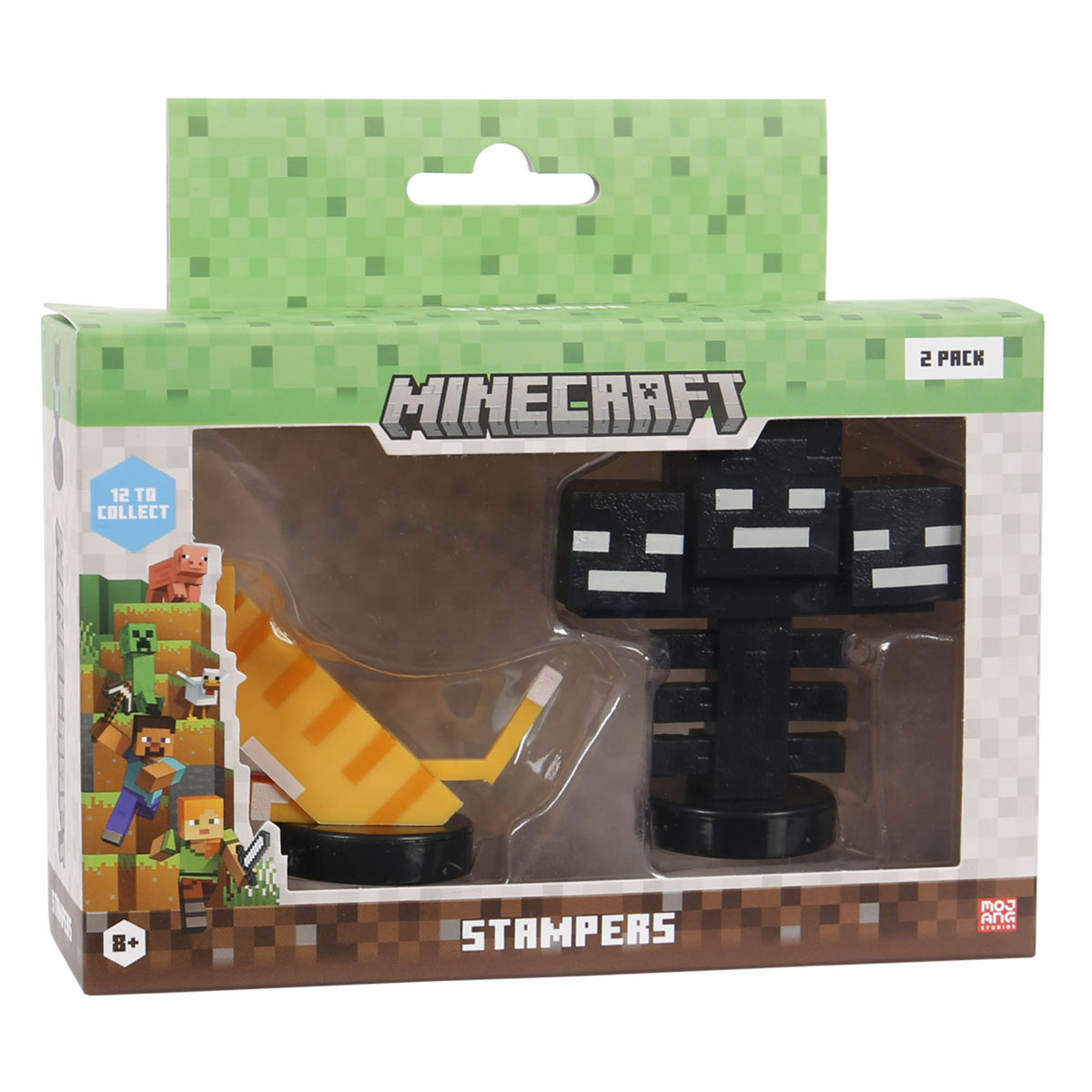 Set de Dos Figuras MINECRAFT de Colección Stampers Window Box