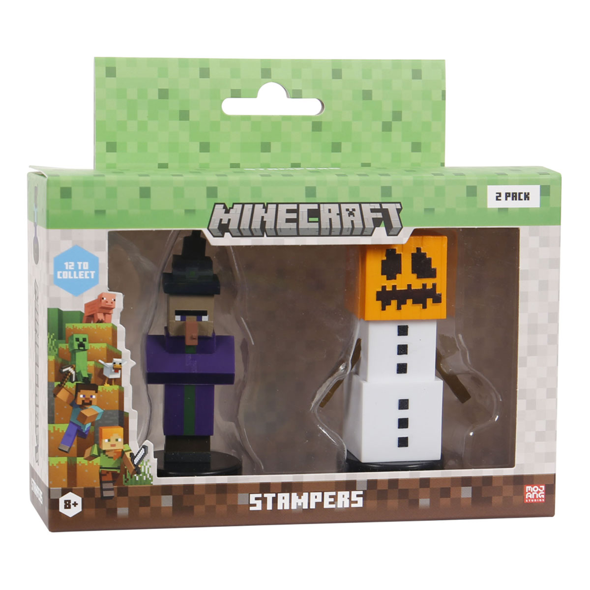 Set de Dos Figuras MINECRAFT de Colección Stampers Window Box