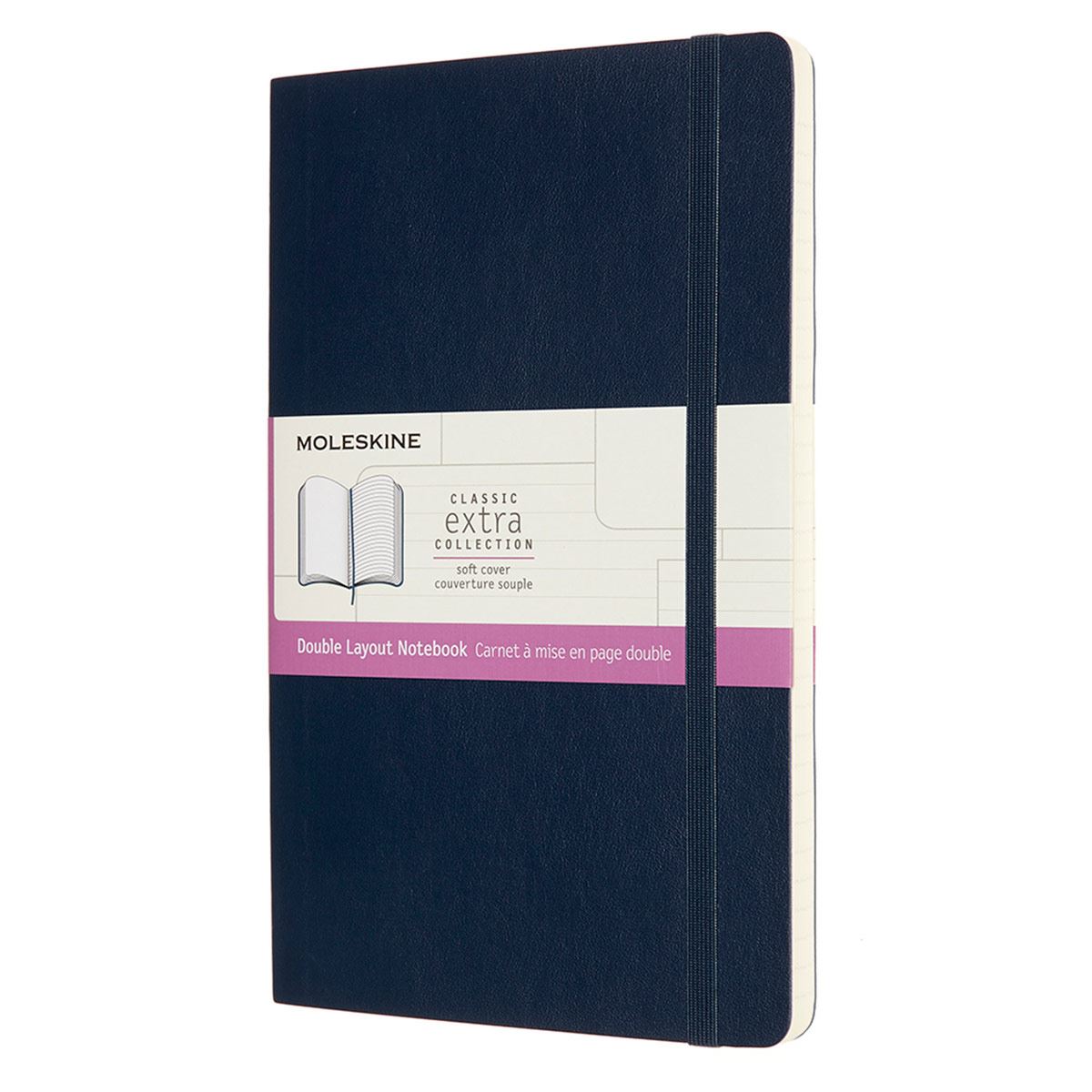 Libreta doble grande azul