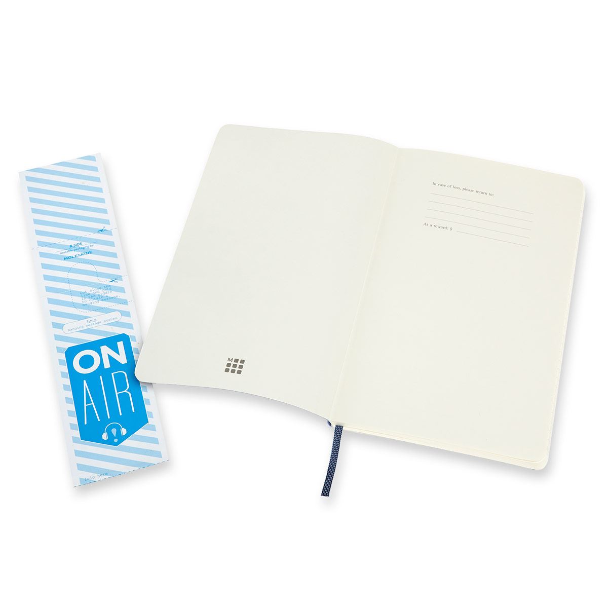 Libreta doble grande azul
