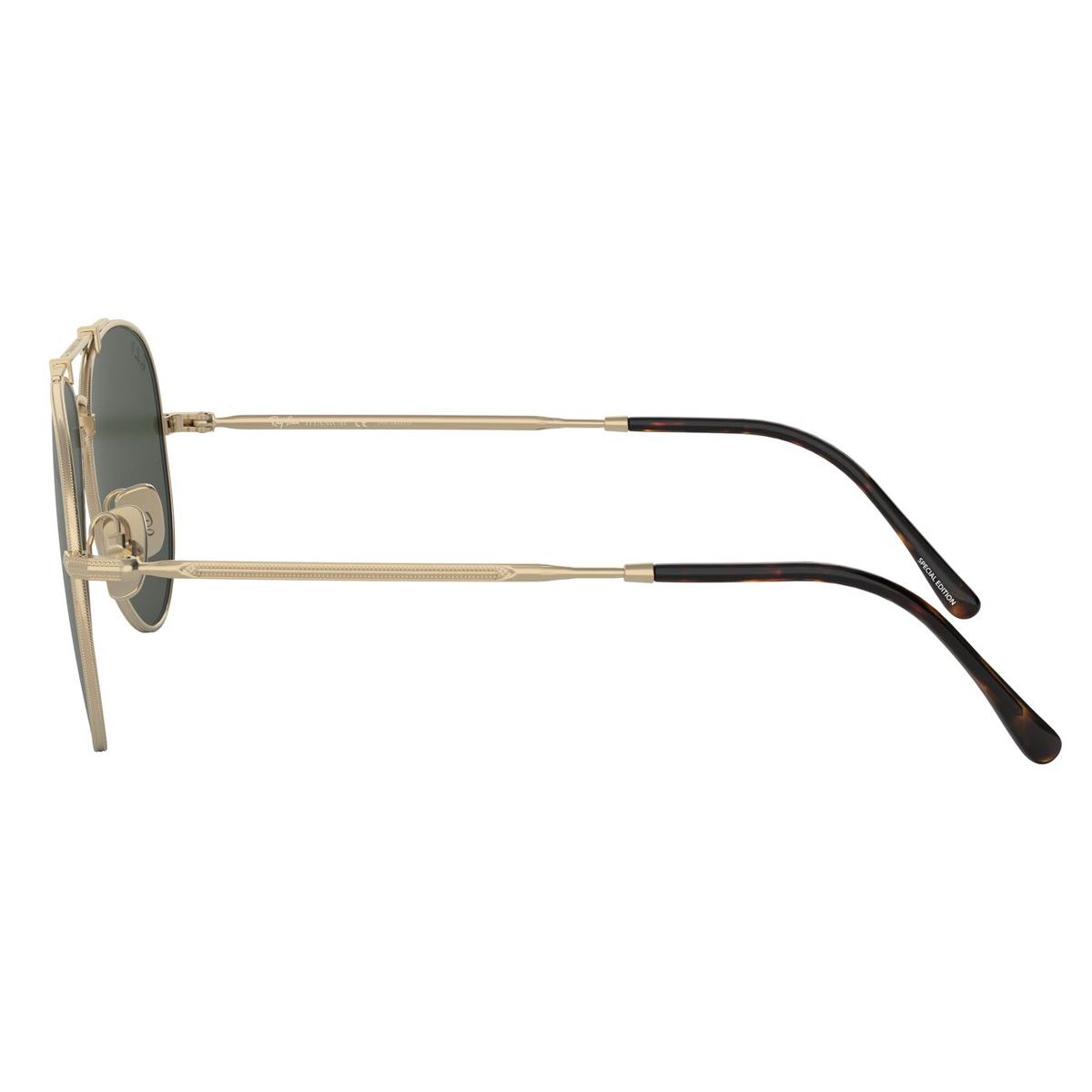 Lente Solar Ray-Ban Titanium Verde de Titanio Oro