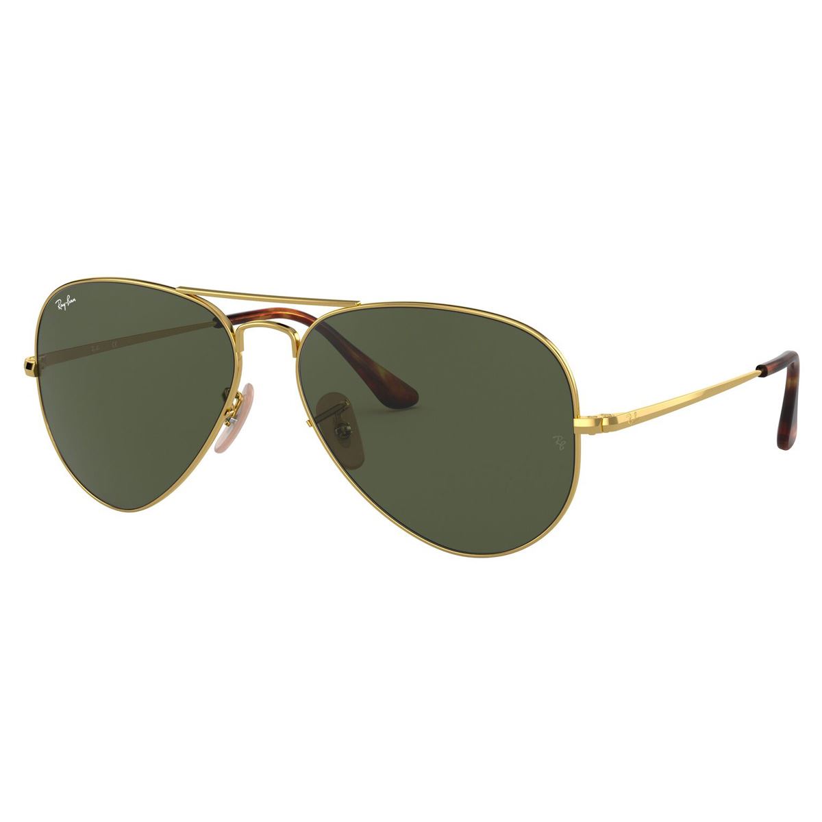 Lente de sol Ray-Ban en metal oro-verde
