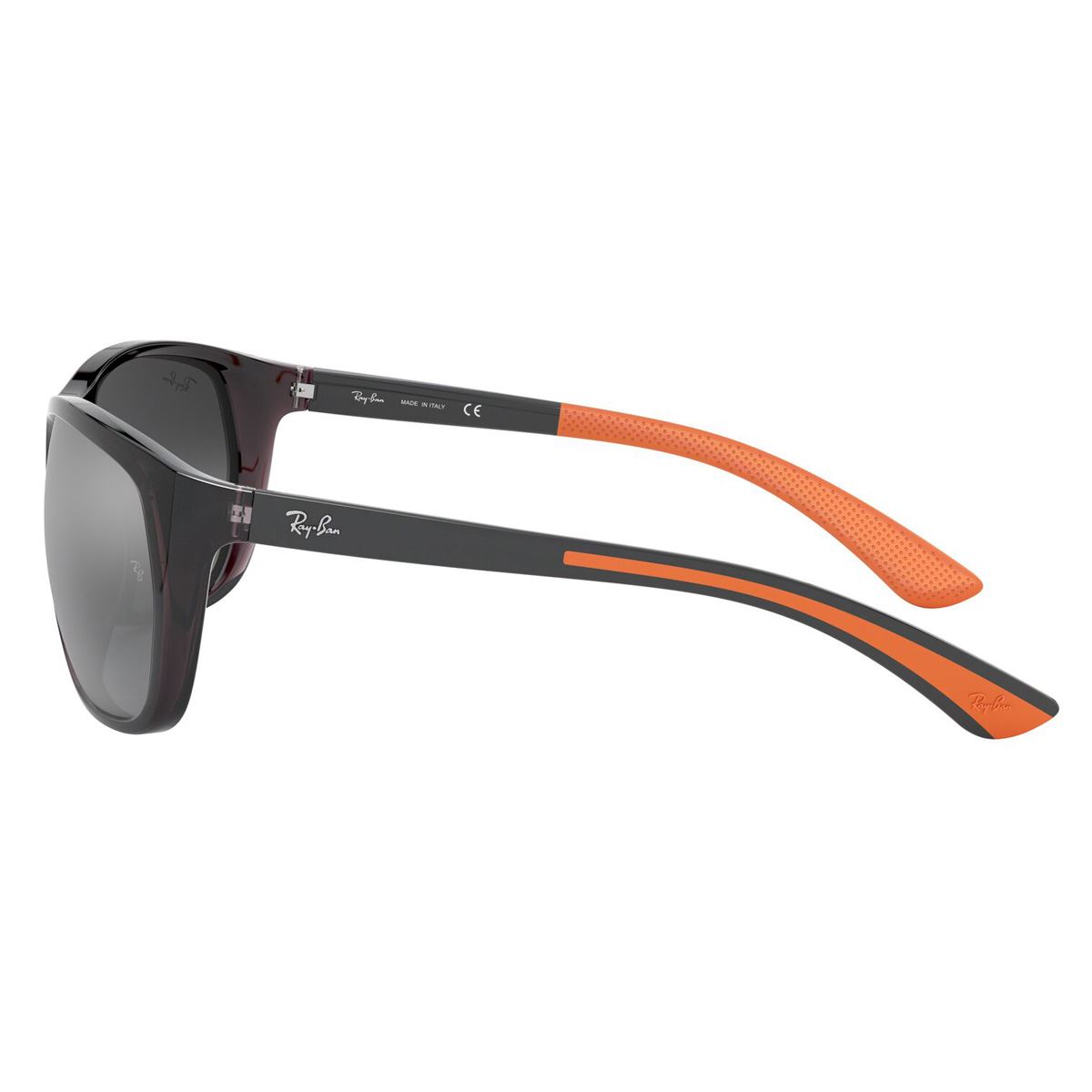 Lentes Solares Ray-Ban Armazón en Nylon Transparente-Gris-Naranja